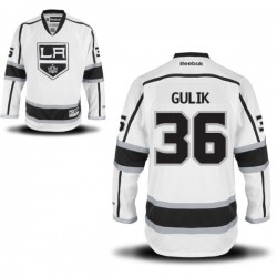 Los Angeles Kings David Van Der Gulik Official White Reebok Premier Adult Away NHL Hockey Jersey