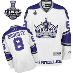 Los Angeles Kings Drew Doughty Official White Reebok Authentic Adult 2014 Stanley Cup NHL Hockey Jersey