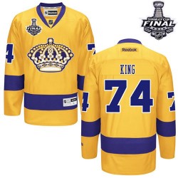 Los Angeles Kings Dwight King Official Gold Reebok Authentic Adult Third 2014 Stanley Cup NHL Hockey Jersey