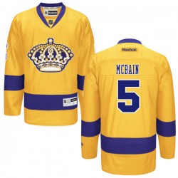 Los Angeles Kings Jamie Mcbain Official Gold Reebok Authentic Adult Alternate NHL Hockey Jersey