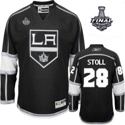 Los Angeles Kings Jarret Stoll Official Black Reebok Authentic Adult Home 2014 Stanley Cup NHL Hockey Jersey