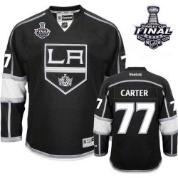 Los Angeles Kings Jeff Carter Official Black Reebok Authentic Youth Home 2014 Stanley Cup NHL Hockey Jersey