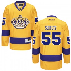 Los Angeles Kings Jeff Schultz Official Gold Reebok Premier Adult Alternate NHL Hockey Jersey