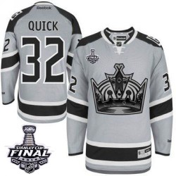 Los Angeles Kings Jonathan Quick Official Grey Reebok Authentic Adult 2014 Stadium Series 2014 Stanley Cup NHL Hockey Jersey