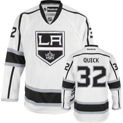 Los Angeles Kings Jonathan Quick Official White Reebok Authentic Adult Away NHL Hockey Jersey