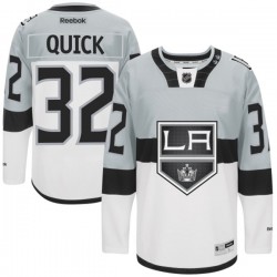 Los Angeles Kings Jonathan Quick Official White Reebok Authentic Adult /Grey 2015 Stadium Series NHL Hockey Jersey
