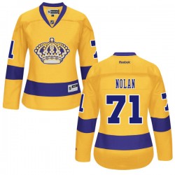 Los Angeles Kings Jordan Nolan Official Gold Reebok Premier Women's Alternate NHL Hockey Jersey
