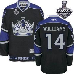 Los Angeles Kings Justin Williams Official Black Reebok Authentic Adult Third 2014 Stanley Cup NHL Hockey Jersey