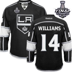 Los Angeles Kings Justin Williams Official Black Reebok Authentic Adult Home 2014 Stanley Cup NHL Hockey Jersey