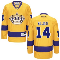 Los Angeles Kings Justin Williams Official Gold Reebok Authentic Adult Third NHL Hockey Jersey