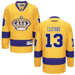 Los Angeles Kings Kyle Clifford Official Gold Reebok Authentic Adult Third NHL Hockey Jersey