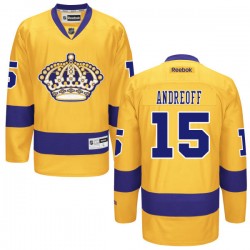 Los Angeles Kings Andy Andreoff Official Gold Reebok Premier Adult Alternate NHL Hockey Jersey
