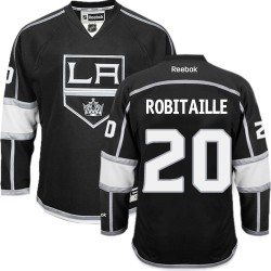 Los Angeles Kings Luc Robitaille Official Black Reebok Authentic Adult Home NHL Hockey Jersey
