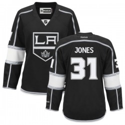 Los Angeles Kings Martin Jones Official Black Reebok Authentic Women's Home NHL Hockey Jersey