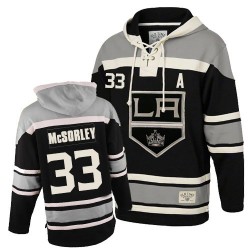Los Angeles Kings Marty Mcsorley Official Black Old Time Hockey Authentic Adult Sawyer Hooded Sweatshirt Jersey