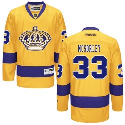 Los Angeles Kings Marty Mcsorley Official Gold Reebok Premier Adult Third NHL Hockey Jersey