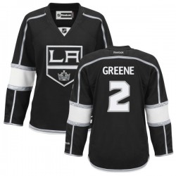 Los Angeles Kings Matt Greene Official Green Reebok Premier Women's Black Home NHL Hockey Jersey