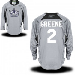 Los Angeles Kings Matt Greene Official Green Reebok Authentic Adult Gray Practice Team NHL Hockey Jersey
