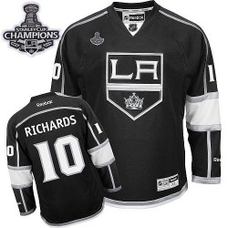 Los Angeles Kings Mike Richards Official Black Reebok Authentic Adult Home 2014 Stanley Cup NHL Hockey Jersey