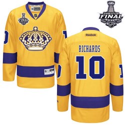 Los Angeles Kings Mike Richards Official Gold Reebok Authentic Adult Third 2014 Stanley Cup NHL Hockey Jersey