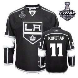 Los Angeles Kings Anze Kopitar Official Black Reebok Authentic Adult Home 2014 Stanley Cup NHL Hockey Jersey