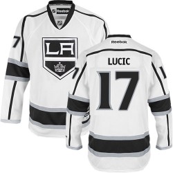 Los Angeles Kings Milan Lucic Official White Reebok Premier Women's Away NHL Hockey Jersey