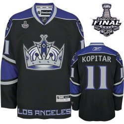 Los Angeles Kings Anze Kopitar Official Black Reebok Authentic Adult Third 2014 Stanley Cup NHL Hockey Jersey