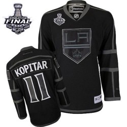 Los Angeles Kings Anze Kopitar Official Black Ice Reebok Authentic Adult 2014 Stanley Cup NHL Hockey Jersey