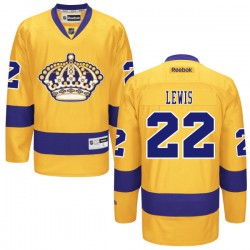 Los Angeles Kings Trevor Lewis Official Gold Reebok Premier Adult Alternate NHL Hockey Jersey