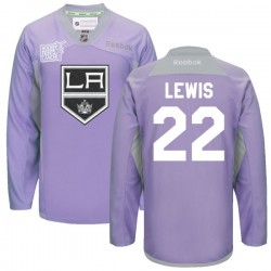 Los Angeles Kings Trevor Lewis Official Purple Reebok Premier Adult 2016 Hockey Fights Cancer Practice Jersey