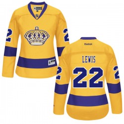 Los Angeles Kings Trevor Lewis Official Gold Reebok Premier Women's Alternate NHL Hockey Jersey