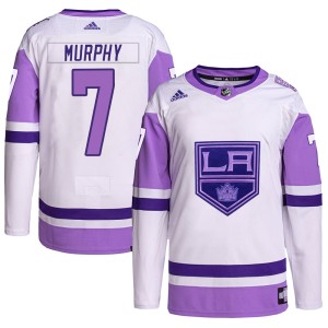 Los Angeles Kings Mike Murphy Official White/Purple Adidas Authentic Adult Hockey Fights Cancer Primegreen NHL Hockey Jersey