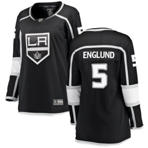 Los Angeles Kings Andreas Englund Official Black Fanatics Branded Breakaway Women's Home NHL Hockey Jersey