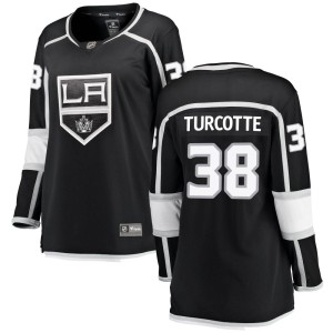 Los Angeles Kings Alex Turcotte Official Black Fanatics Branded Breakaway Women's Home NHL Hockey Jersey