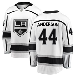 Los Angeles Kings Mikey Anderson Official White Fanatics Branded Breakaway Adult ized Away NHL Hockey Jersey