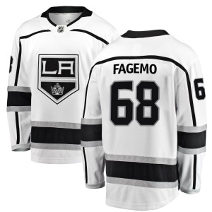 Los Angeles Kings Samuel Fagemo Official White Fanatics Branded Breakaway Adult Away NHL Hockey Jersey