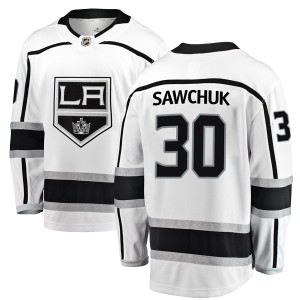 Los Angeles Kings Terry Sawchuk Official White Fanatics Branded Breakaway Adult Away NHL Hockey Jersey