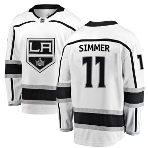 Los Angeles Kings Charlie Simmer Official White Fanatics Branded Breakaway Adult Away NHL Hockey Jersey