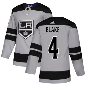 Los Angeles Kings Rob Blake Official Gray Adidas Authentic Adult Alternate NHL Hockey Jersey