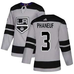 Los Angeles Kings Dion Phaneuf Official Gray Adidas Authentic Adult Alternate NHL Hockey Jersey