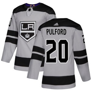Los Angeles Kings Bob Pulford Official Gray Adidas Authentic Adult Alternate NHL Hockey Jersey