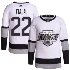 Los Angeles Kings Kevin Fiala Official White Adidas Authentic Youth 2021/22 Alternate Primegreen Pro Player NHL Hockey Jersey
