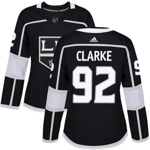Los Angeles Kings Brandt Clarke Official Black Adidas Authentic Women's Home NHL Hockey Jersey