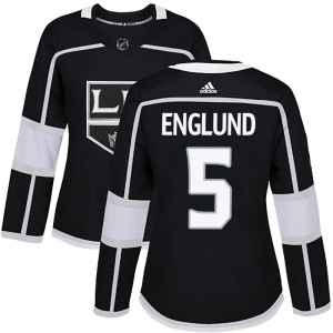 Los Angeles Kings Andreas Englund Official Black Adidas Authentic Women's Home NHL Hockey Jersey