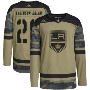 Los Angeles Kings Jaret Anderson-Dolan Official Camo Adidas Authentic Youth Military Appreciation Practice NHL Hockey Jersey