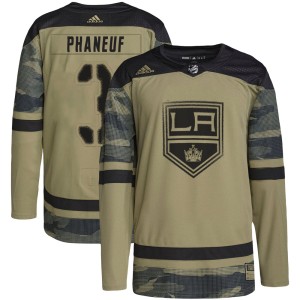 Los Angeles Kings Dion Phaneuf Official Camo Adidas Authentic Youth Military Appreciation Practice NHL Hockey Jersey