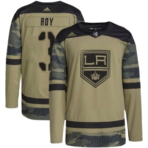 Los Angeles Kings Matt Roy Official Camo Adidas Authentic Youth Military Appreciation Practice NHL Hockey Jersey