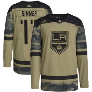 Los Angeles Kings Charlie Simmer Official Camo Adidas Authentic Youth Military Appreciation Practice NHL Hockey Jersey