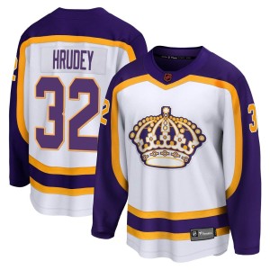 Los Angeles Kings Kelly Hrudey Official White Fanatics Branded Breakaway Adult Special Edition 2.0 NHL Hockey Jersey