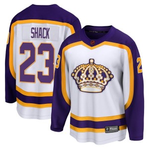 Los Angeles Kings Eddie Shack Official White Fanatics Branded Breakaway Adult Special Edition 2.0 NHL Hockey Jersey